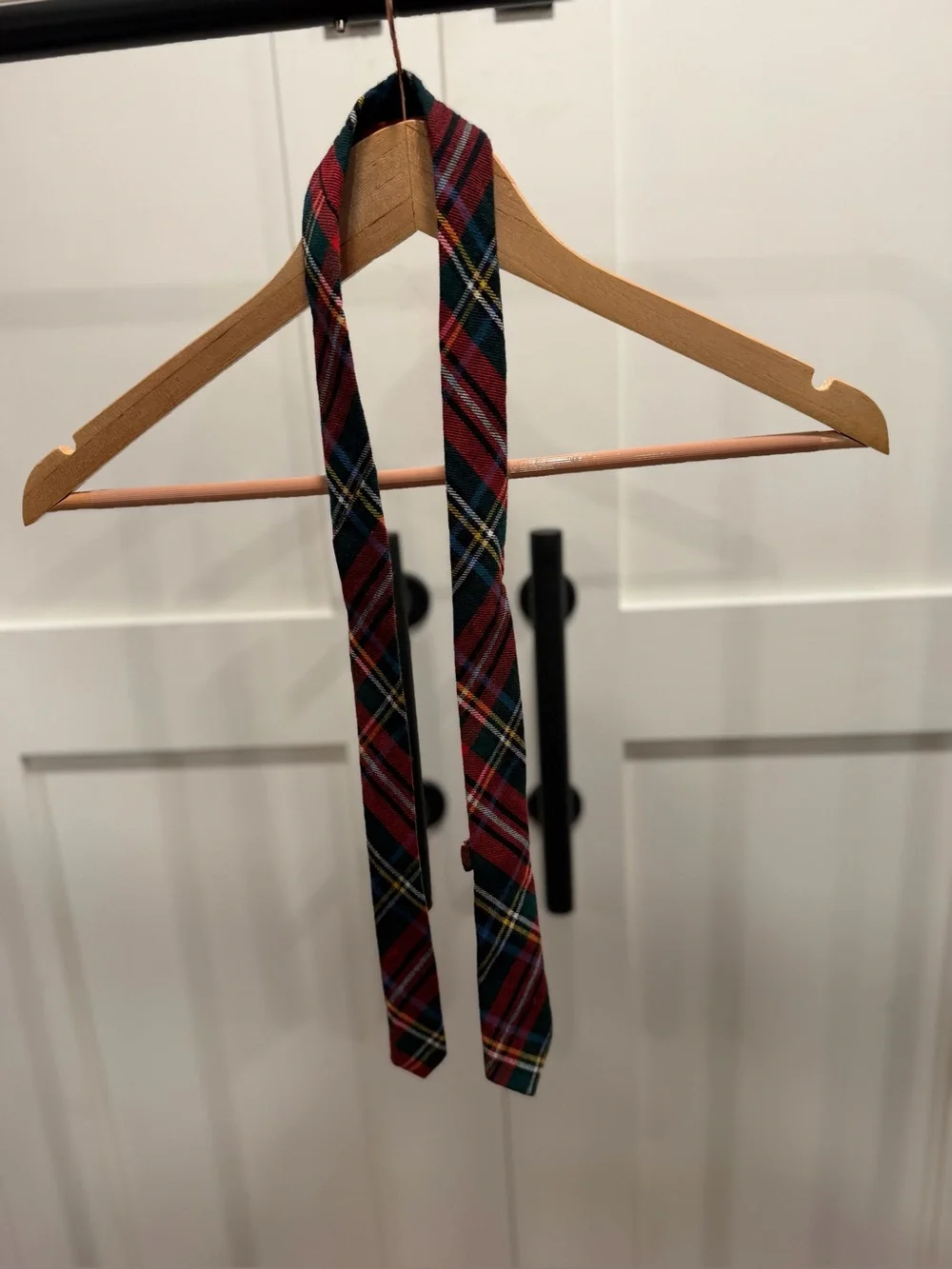 Crewcuts Red Tartan Flannel Tie with Green & Navy Accents.